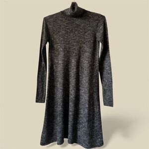 Max Studio Heathered Gray Long Sleeve Turtleneck Sweater‎ Dress XS